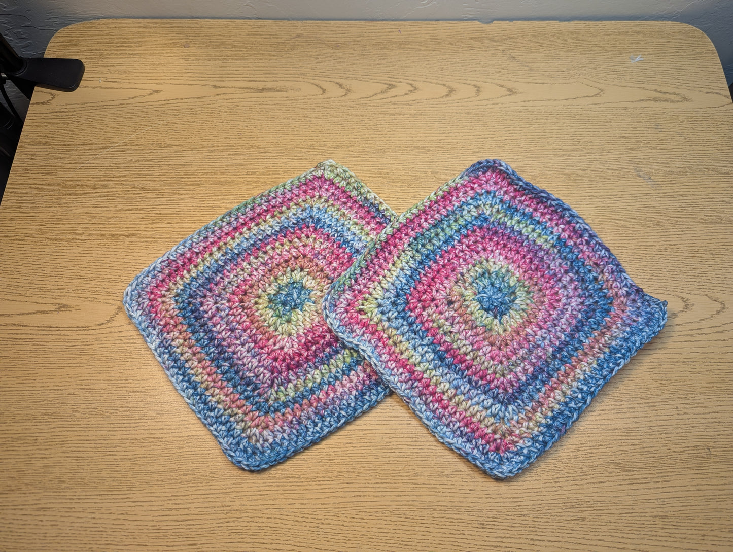 Crochet Cotton Facial Washcloth Handmade Multi Color