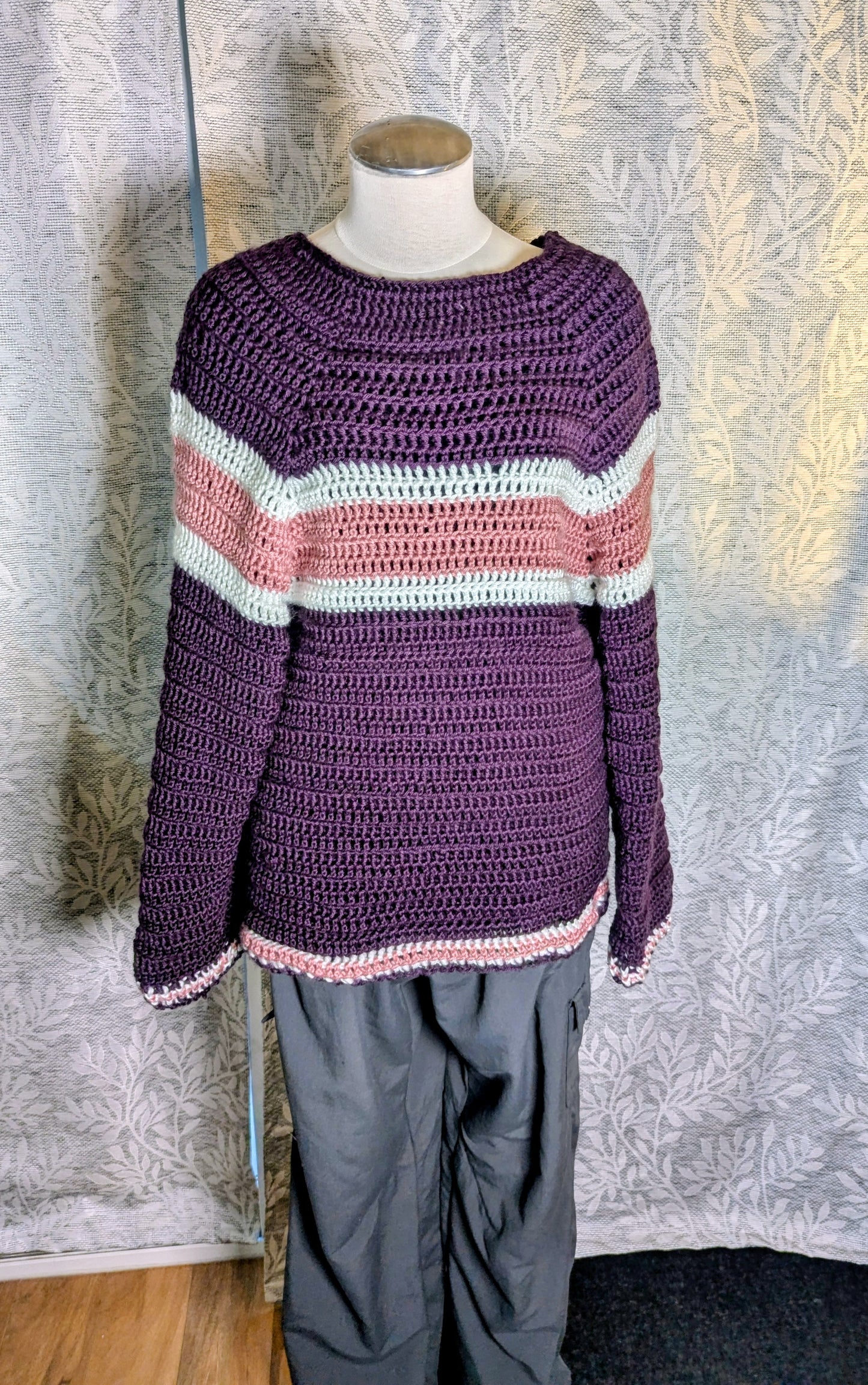 Crochet Sweater "Plum Perfect"