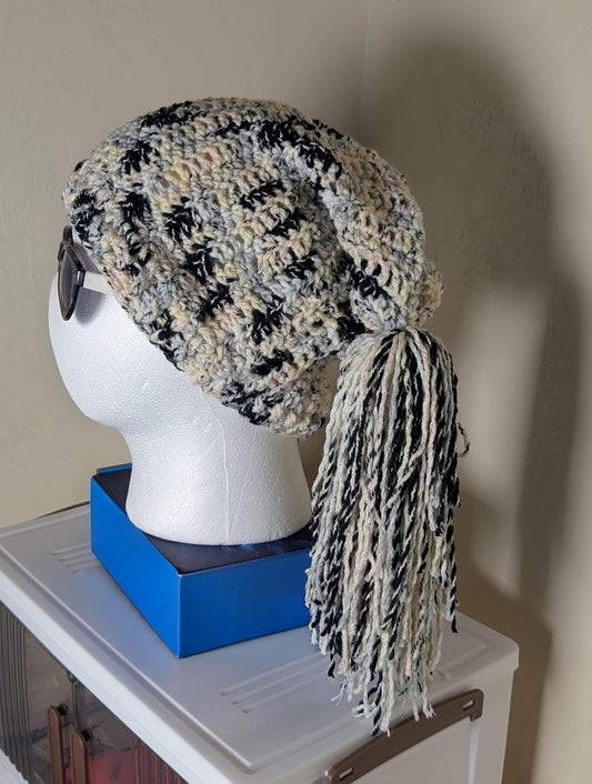Square Tassel Crochet Hat Galactic Fragle