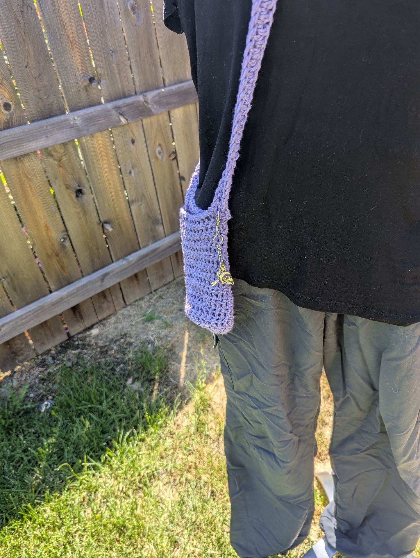Cotton Bottle Holder Tote Crossbody