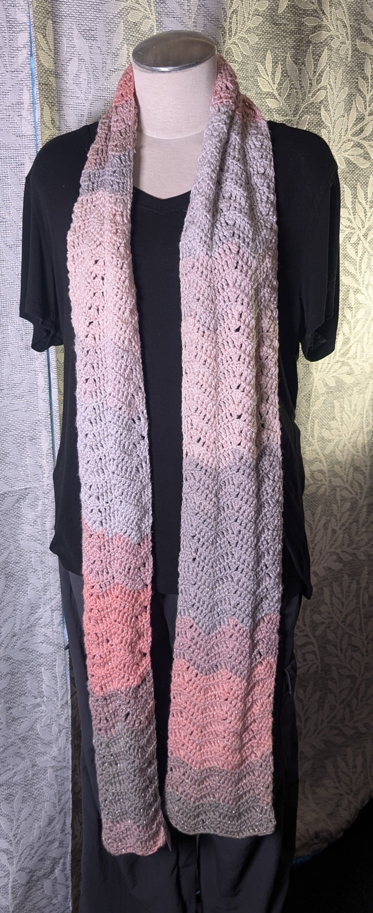 Crochet Scarf Extra Long Handmade