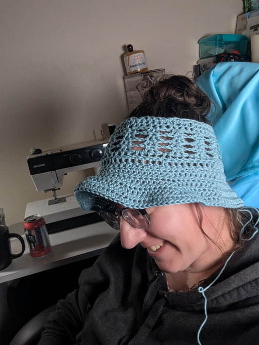 Crownless Bucket Hat Crochet