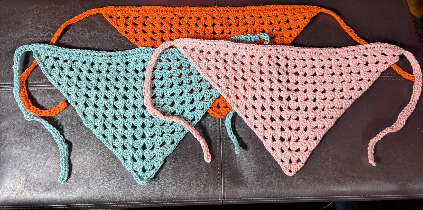 Cotton Crochet Bandana Solid Color