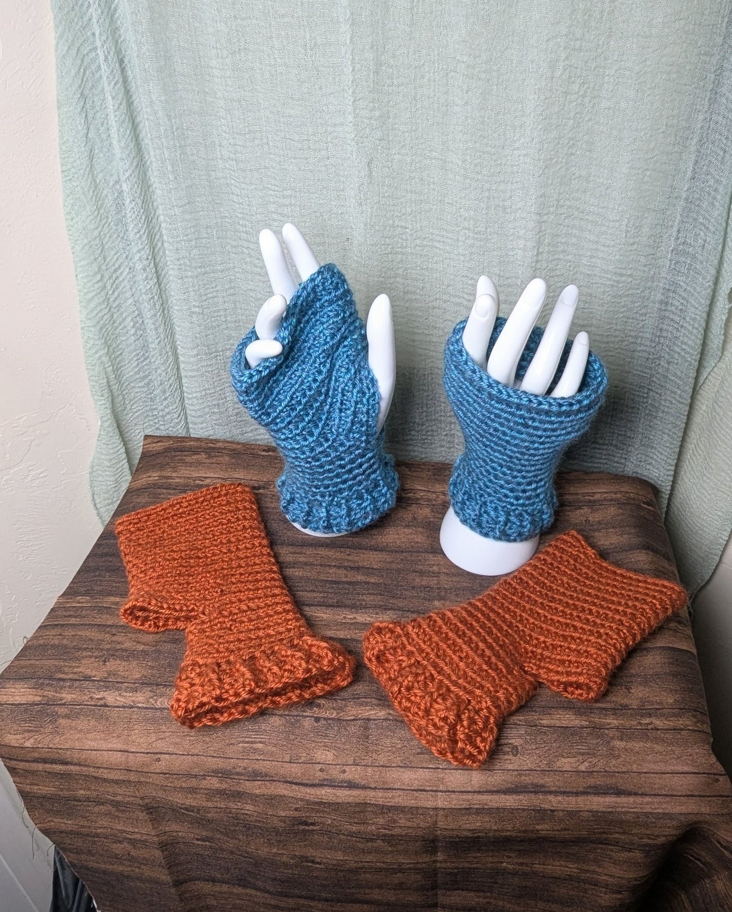 Crochet Fingerless Gloves Acrylic