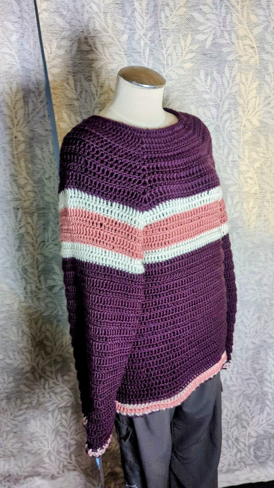 Crochet Sweater "Plum Perfect"
