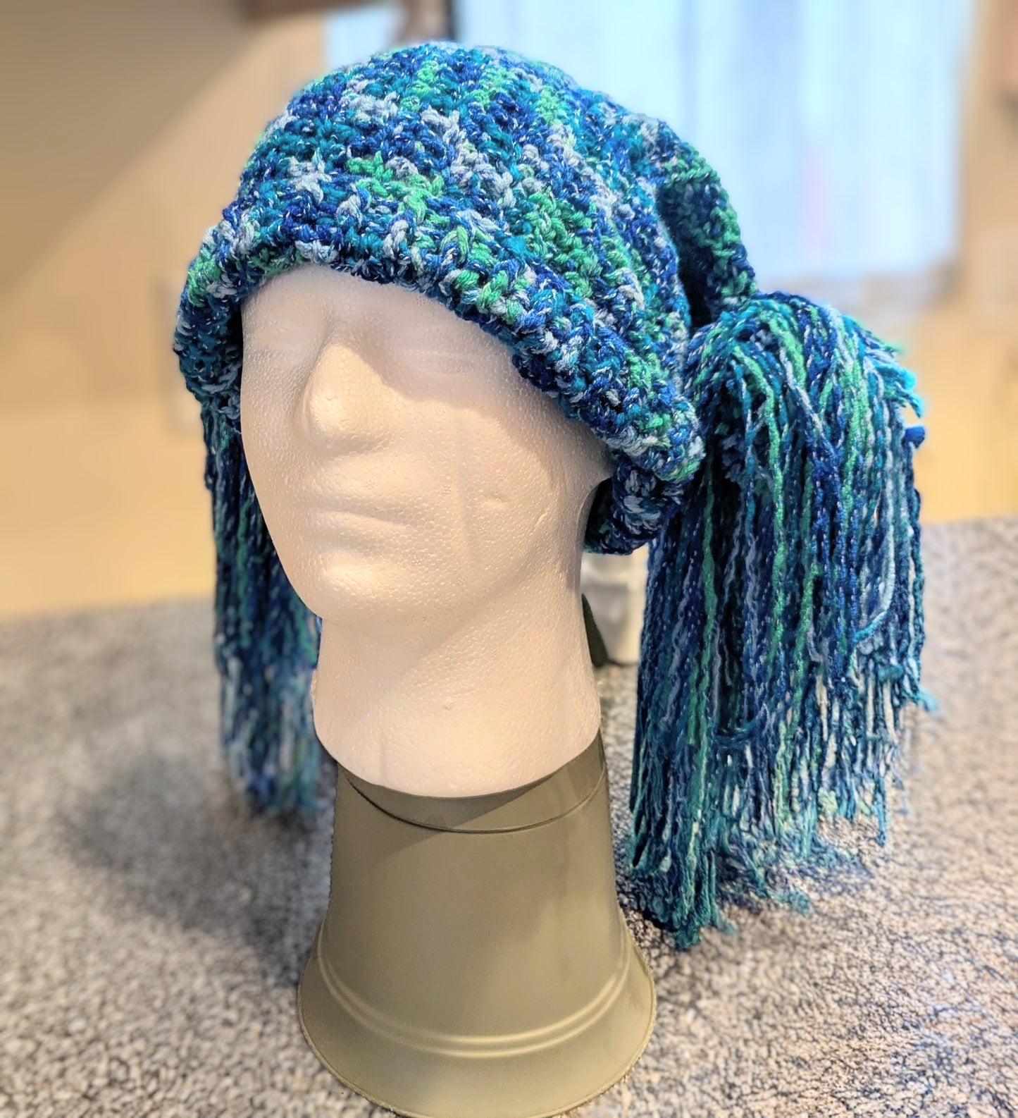 Square Tassel Crochet Hat Galactic Fragle