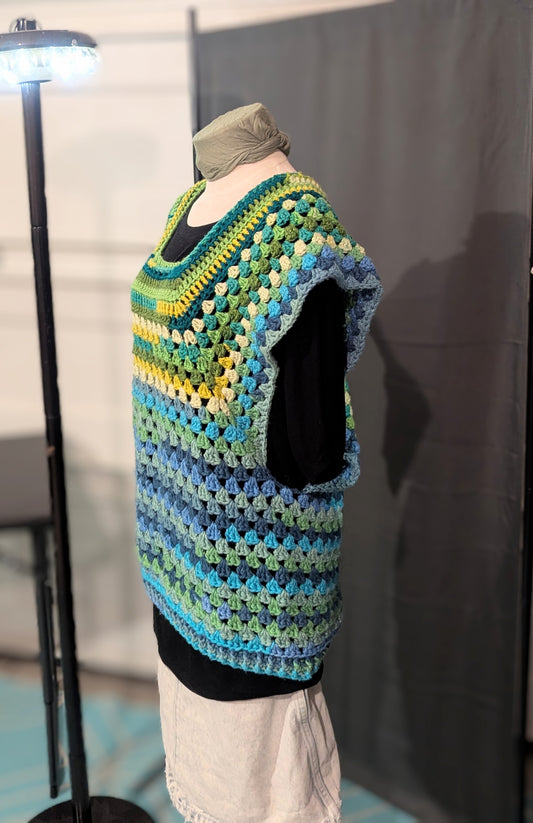 Crochet Sleeveless Sweater Vest