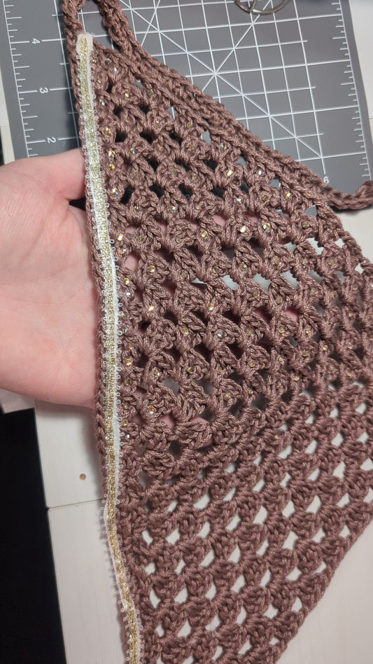 Crochet Embellished Bandanas