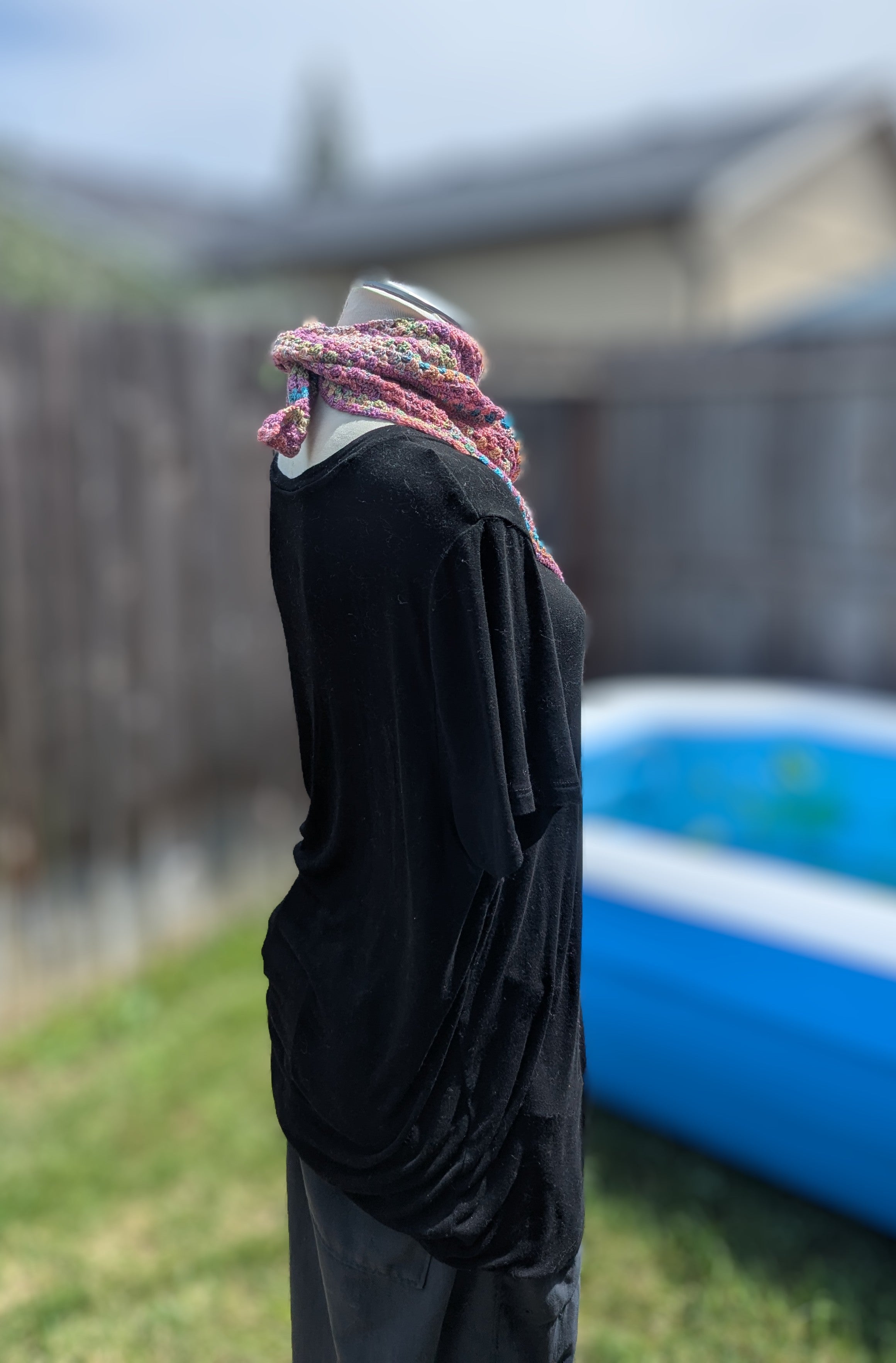 Crochet Rainbow Triangle Scarf Neckerchief