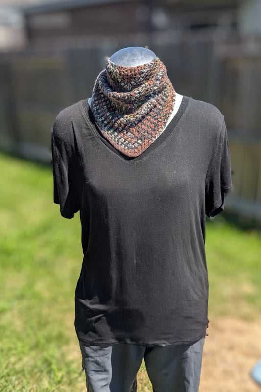 Crochet Sm Neckerchief Earthy - Handmade