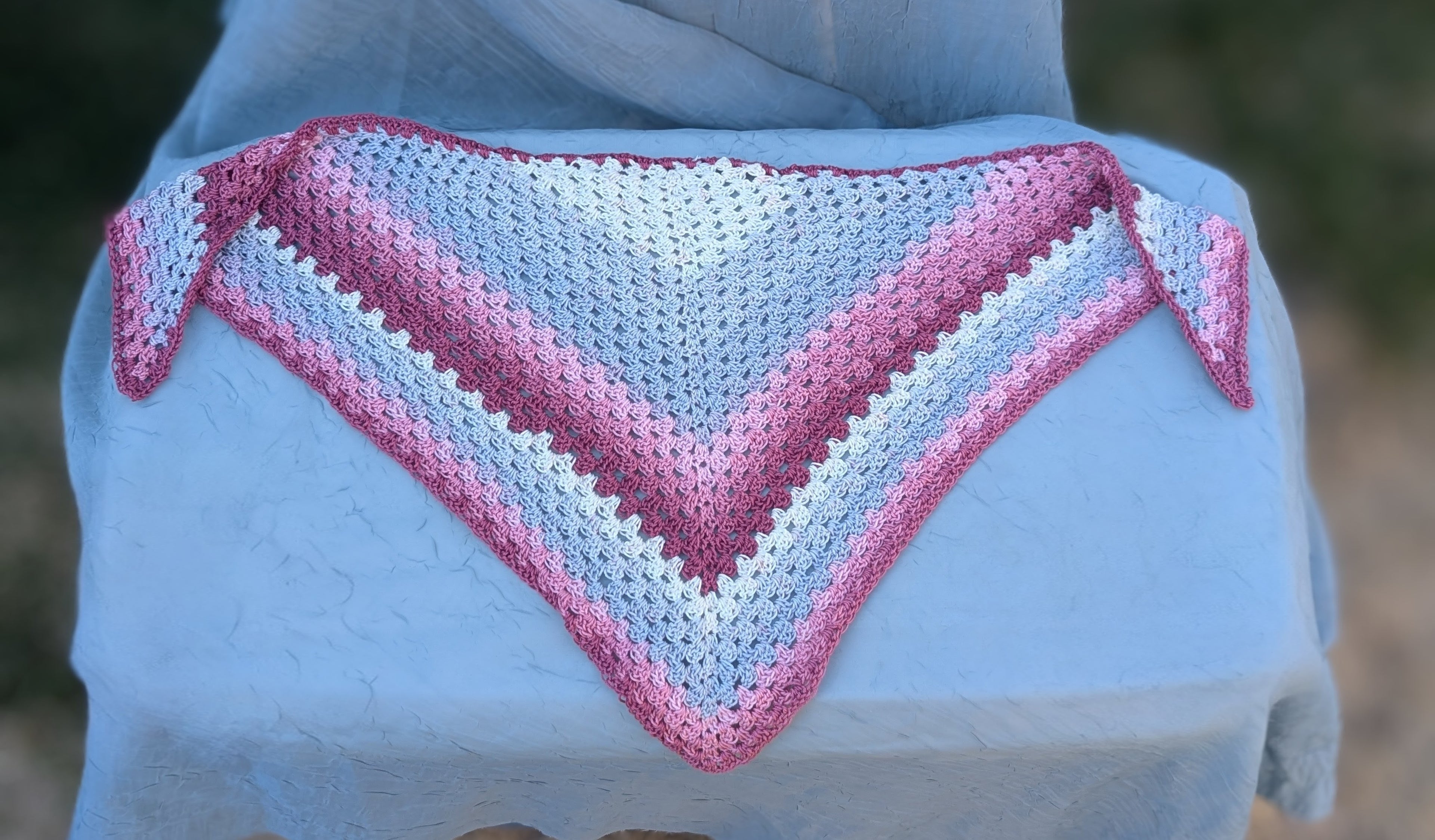 Crochet Neckerchief Scarf Handmade M