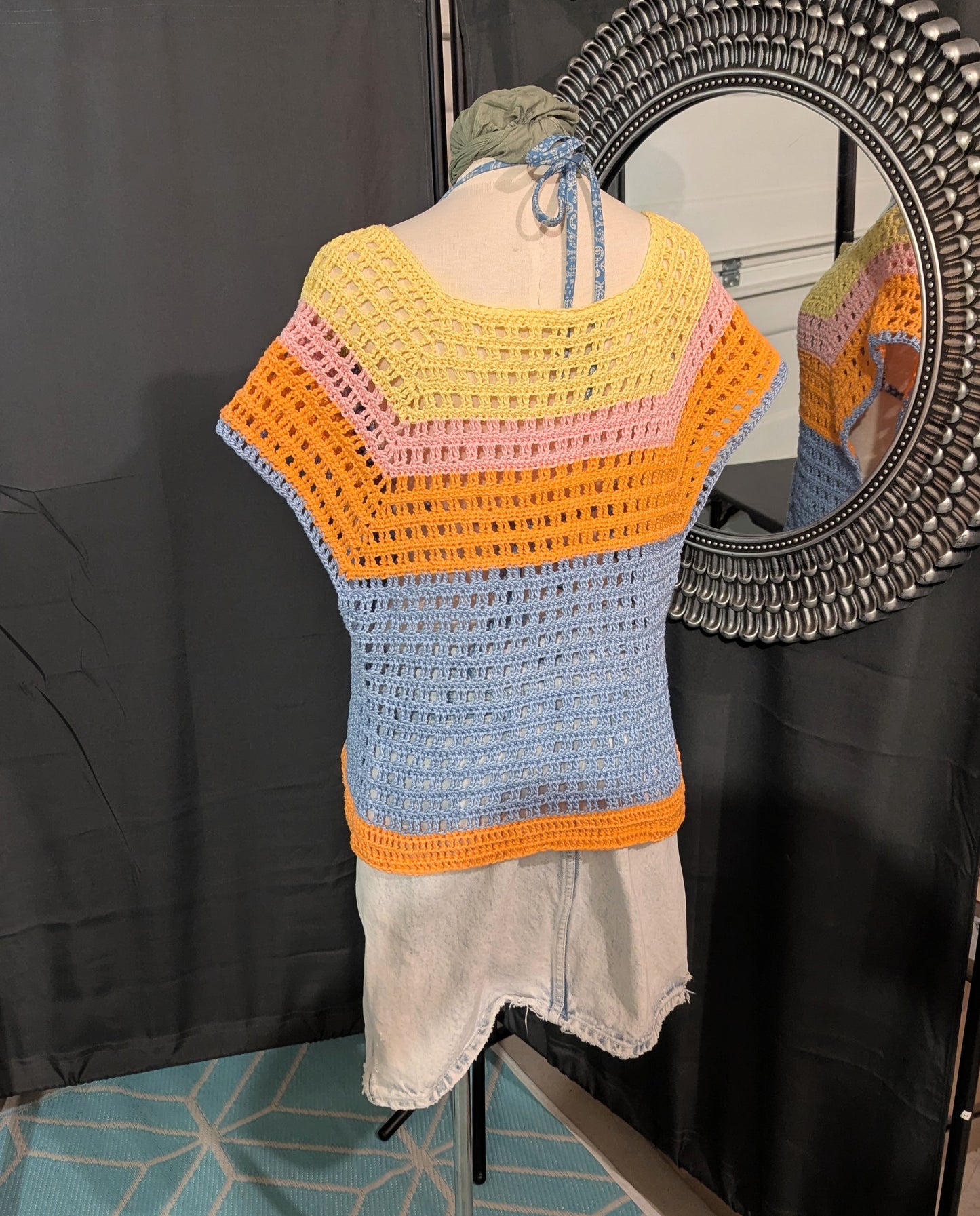 Crochet Cotton Summer Top Loose