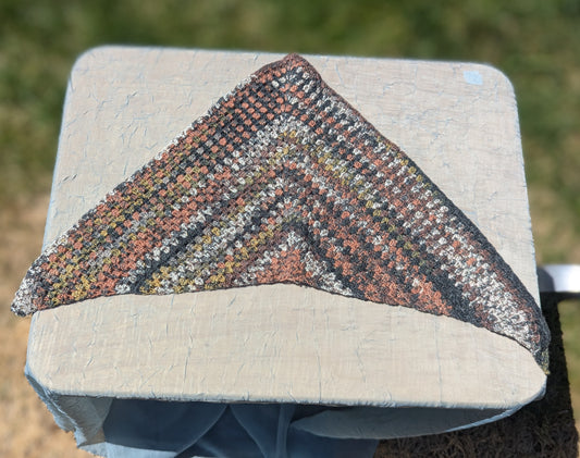 Crochet Sm Neckerchief Earthy - Handmade