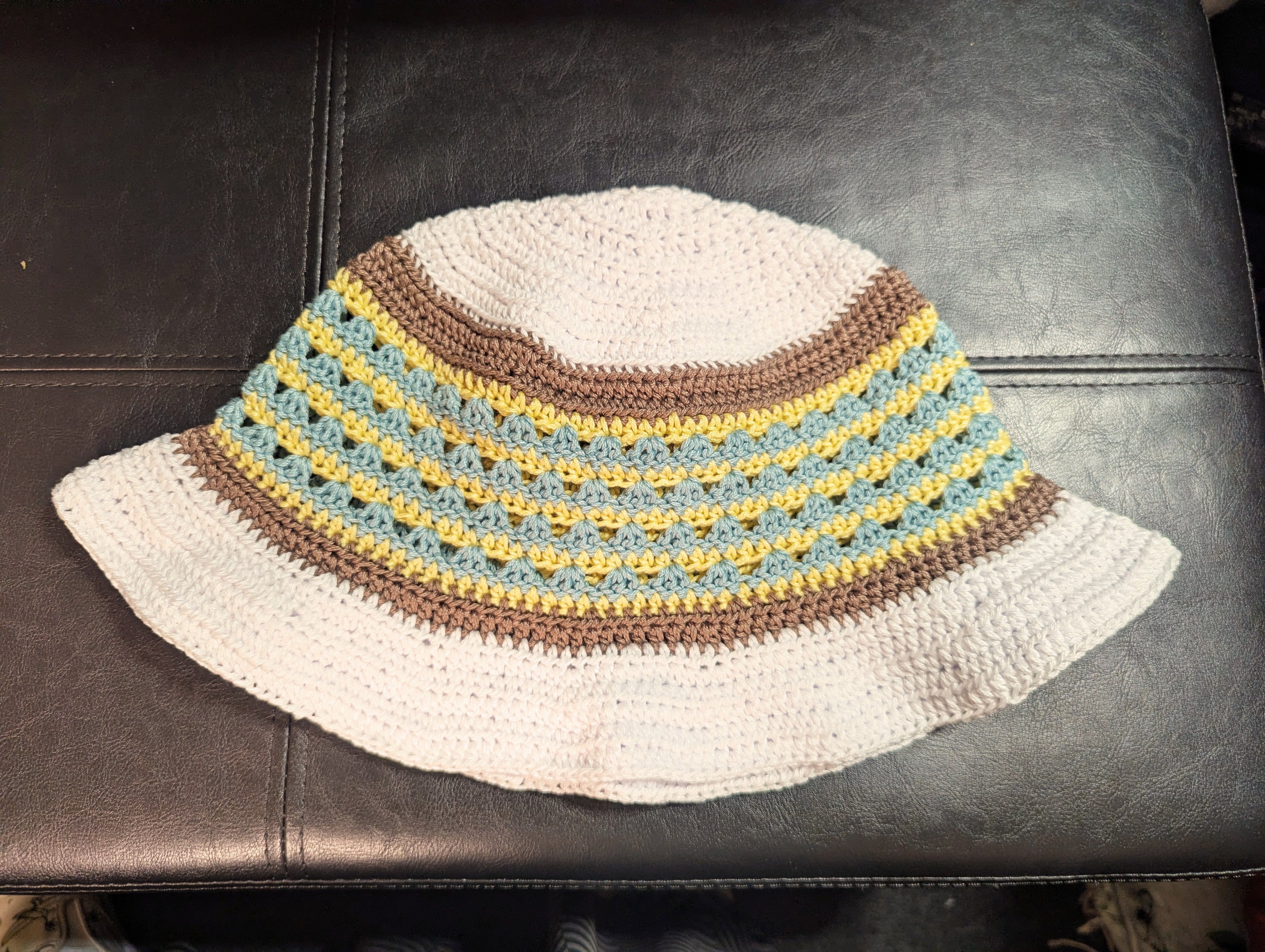 Crochet Cotton Summer Sunhat/ Bucket Hat