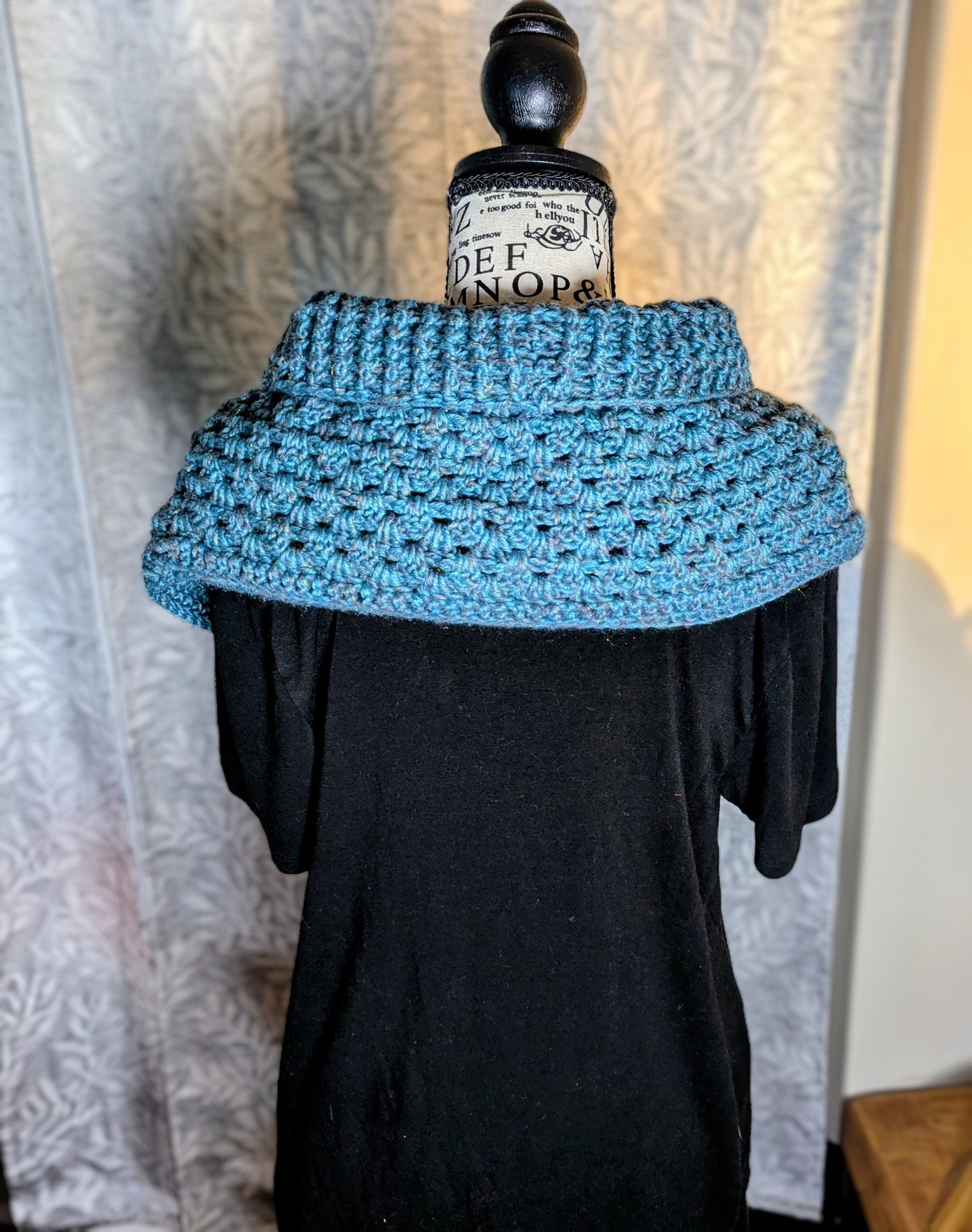 Crochet MerinoBlend Wrap Scarf