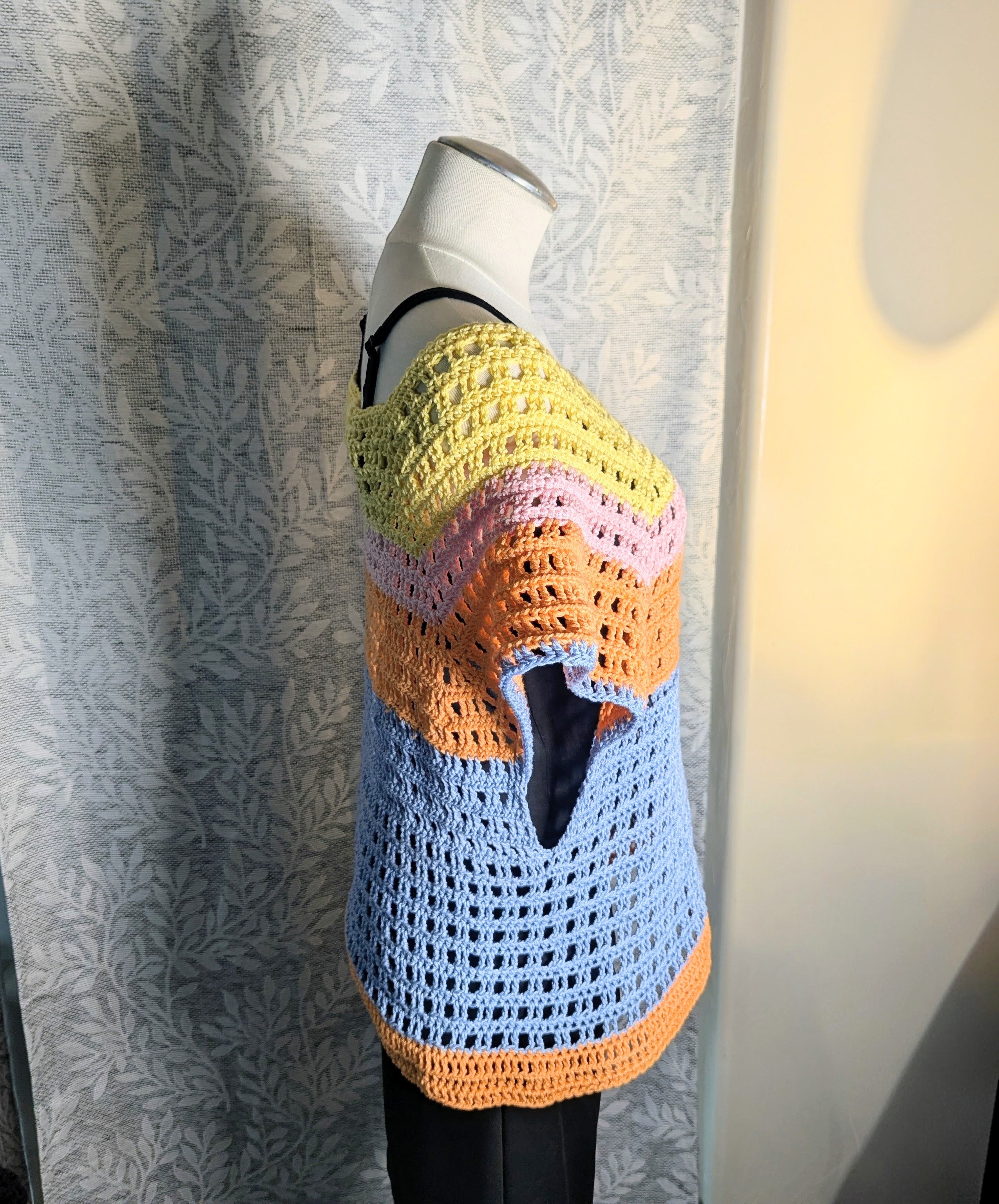 Crochet Cotton Summer Top Loose