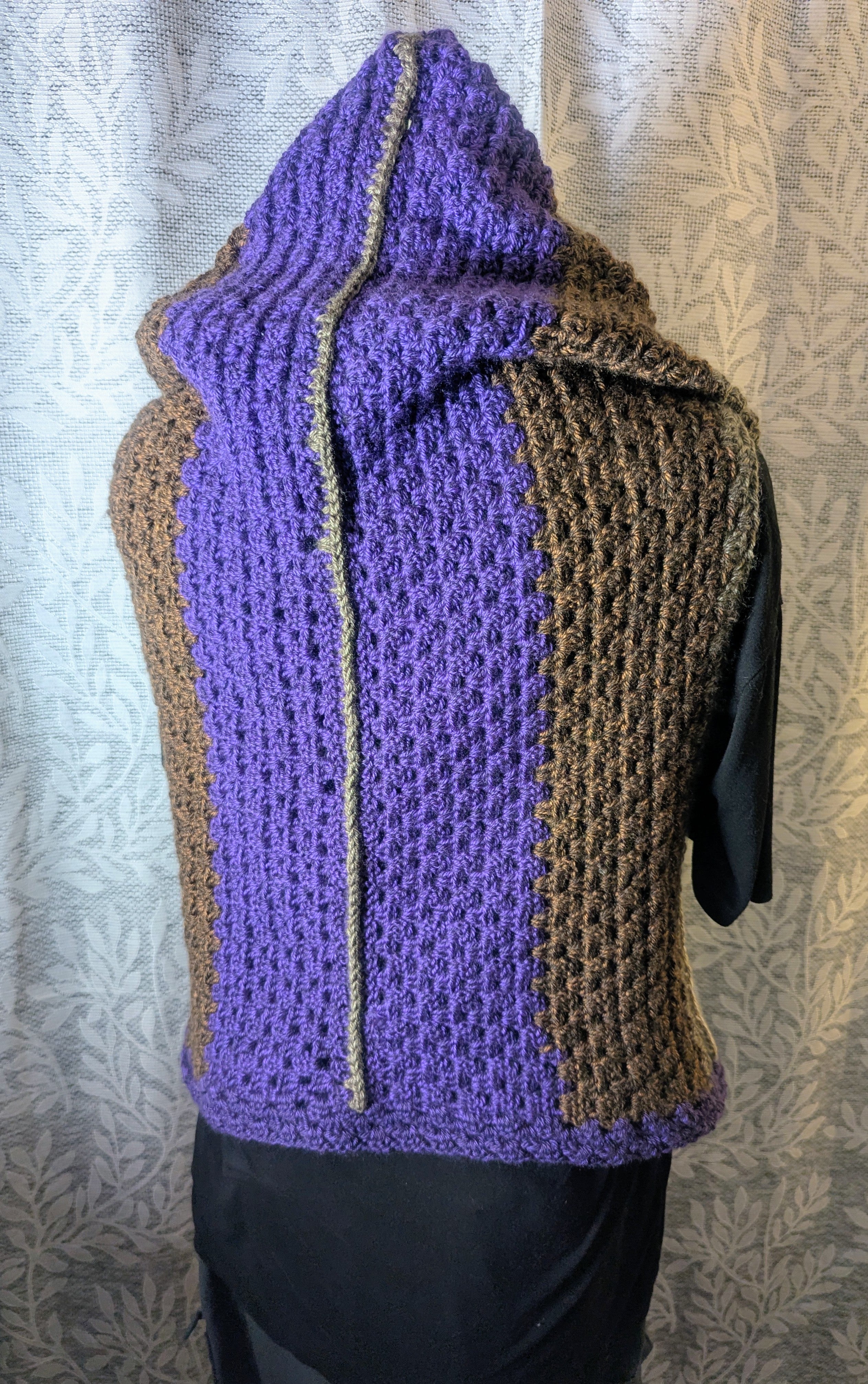 Hooded Vest Button Neck