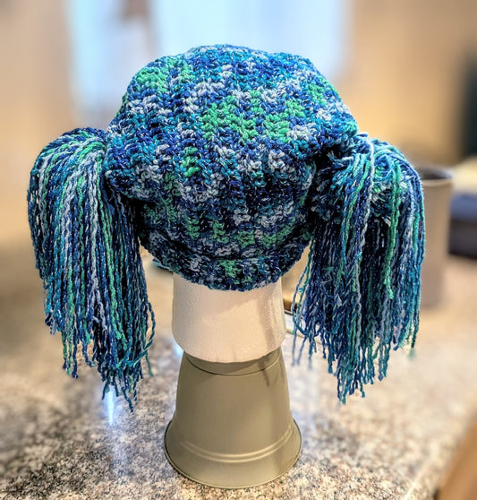 Square Tassel Crochet Hat Galactic Fragle