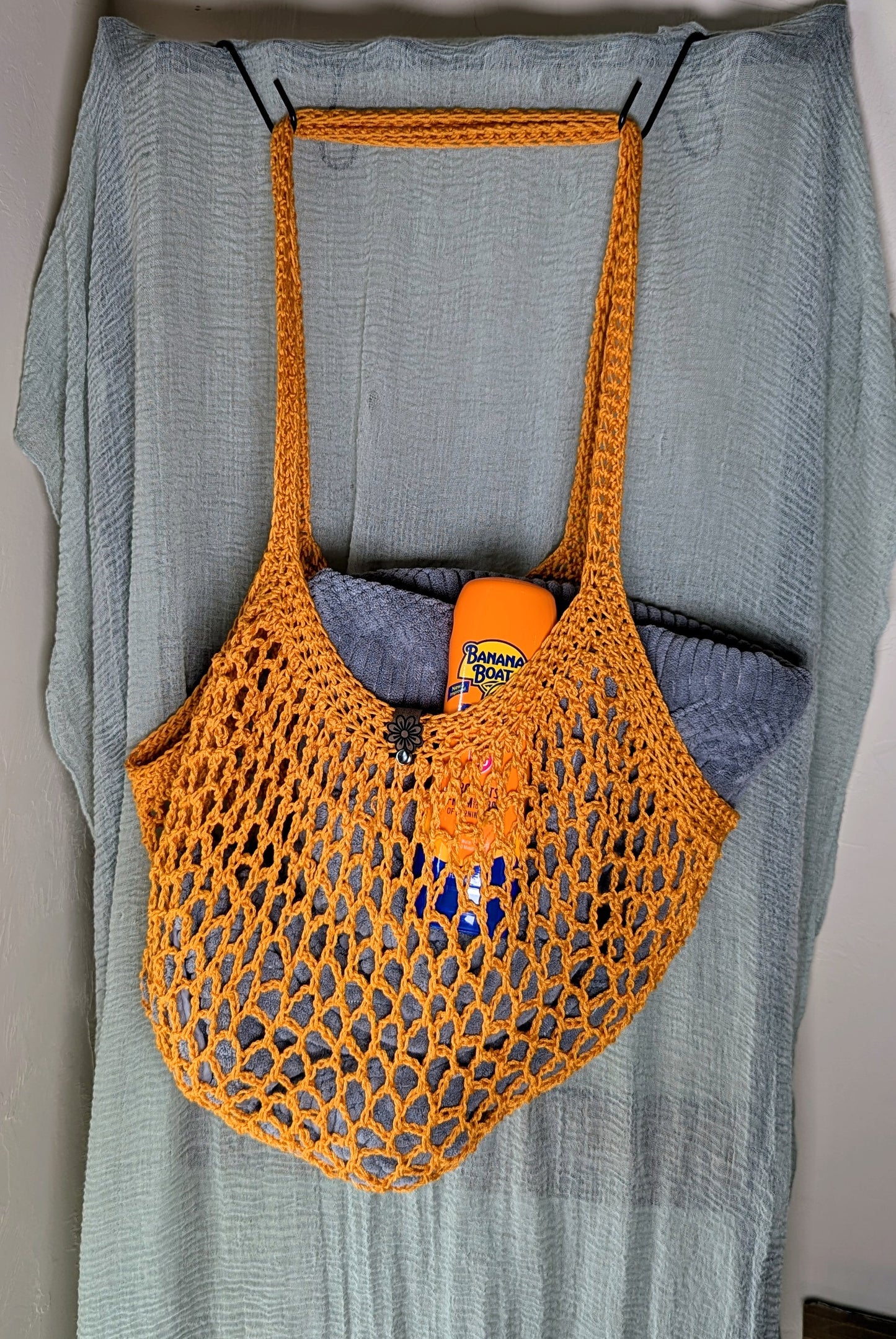 French Market Bag Crochet Handmade