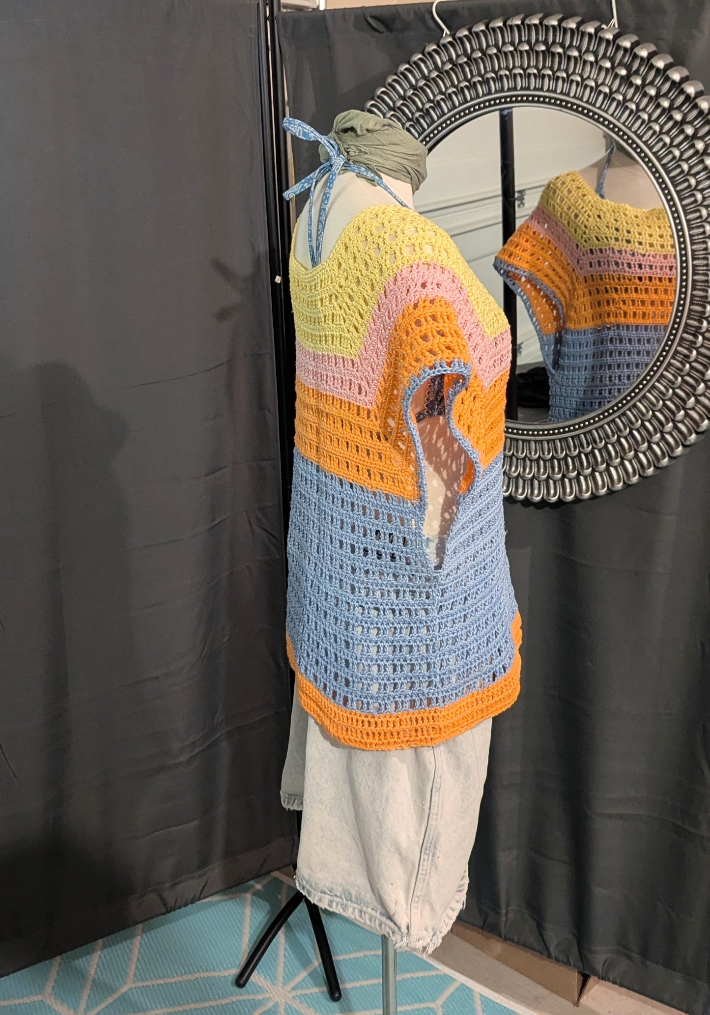 Crochet Cotton Summer Top Loose