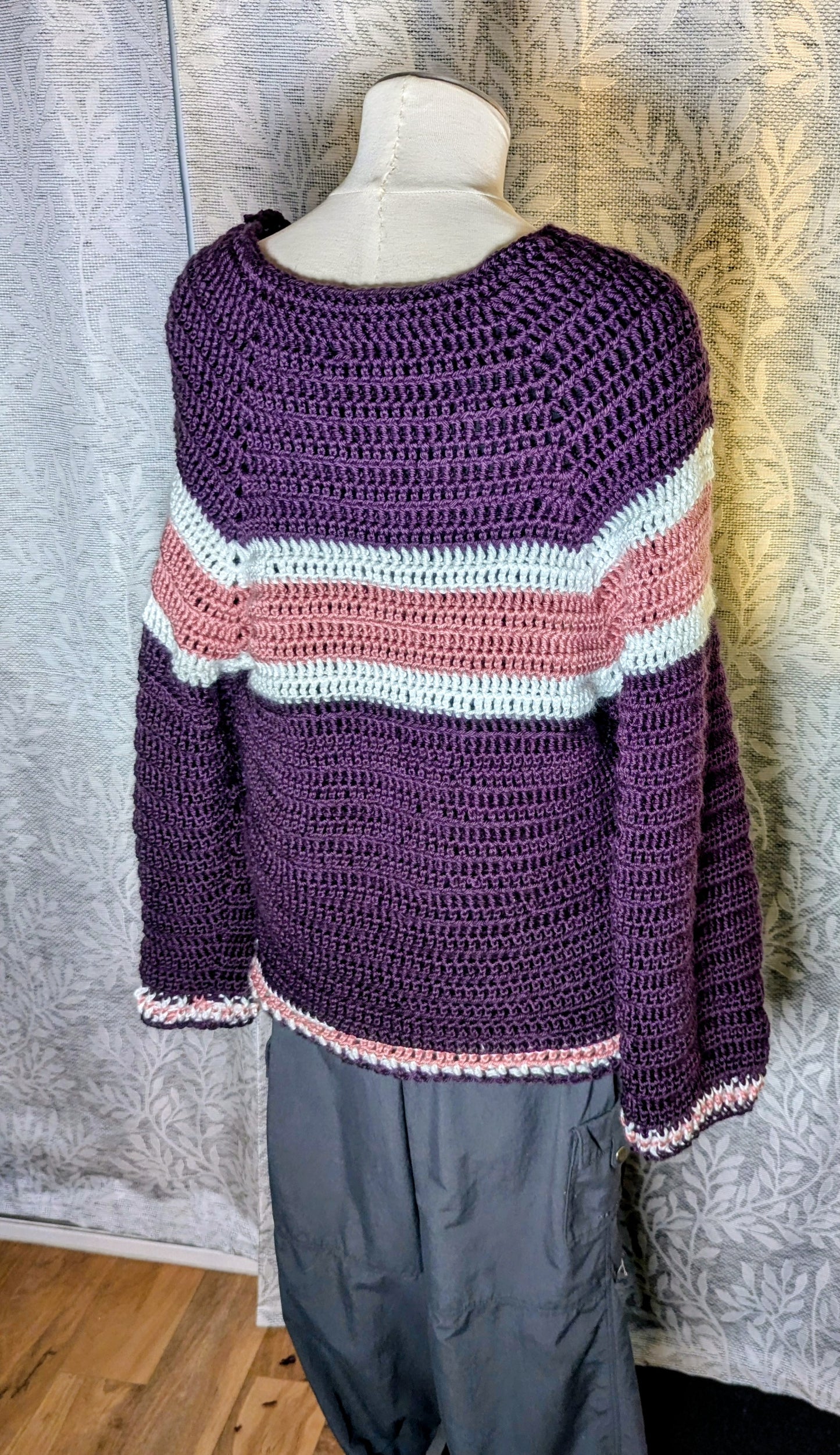 Crochet Sweater "Plum Perfect"