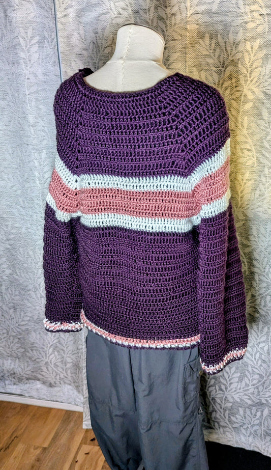 Crochet Sweater "Plum Perfect"