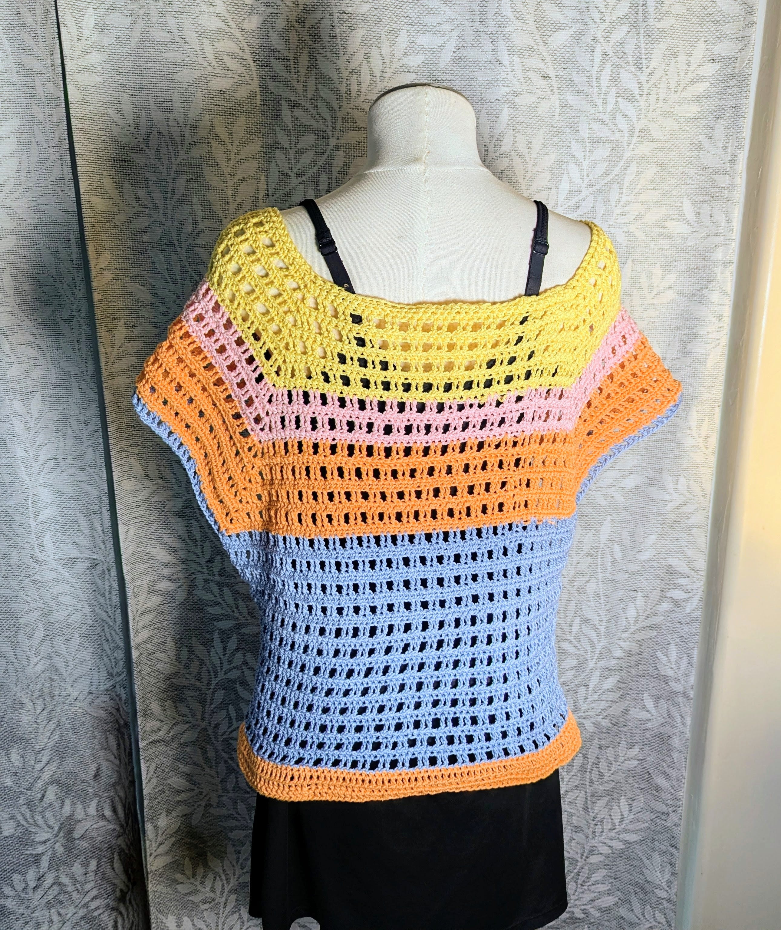 Crochet Cotton Summer Top Loose