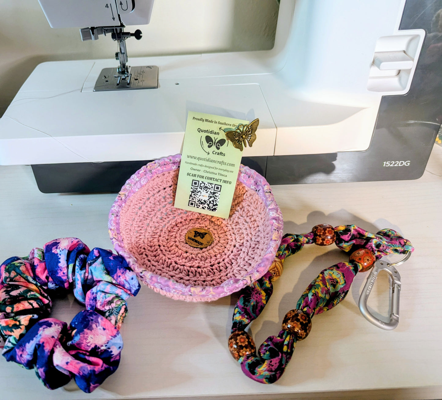 Key Bowl Gift Set Scrunchie/ Keychain/ Pin / Bowl