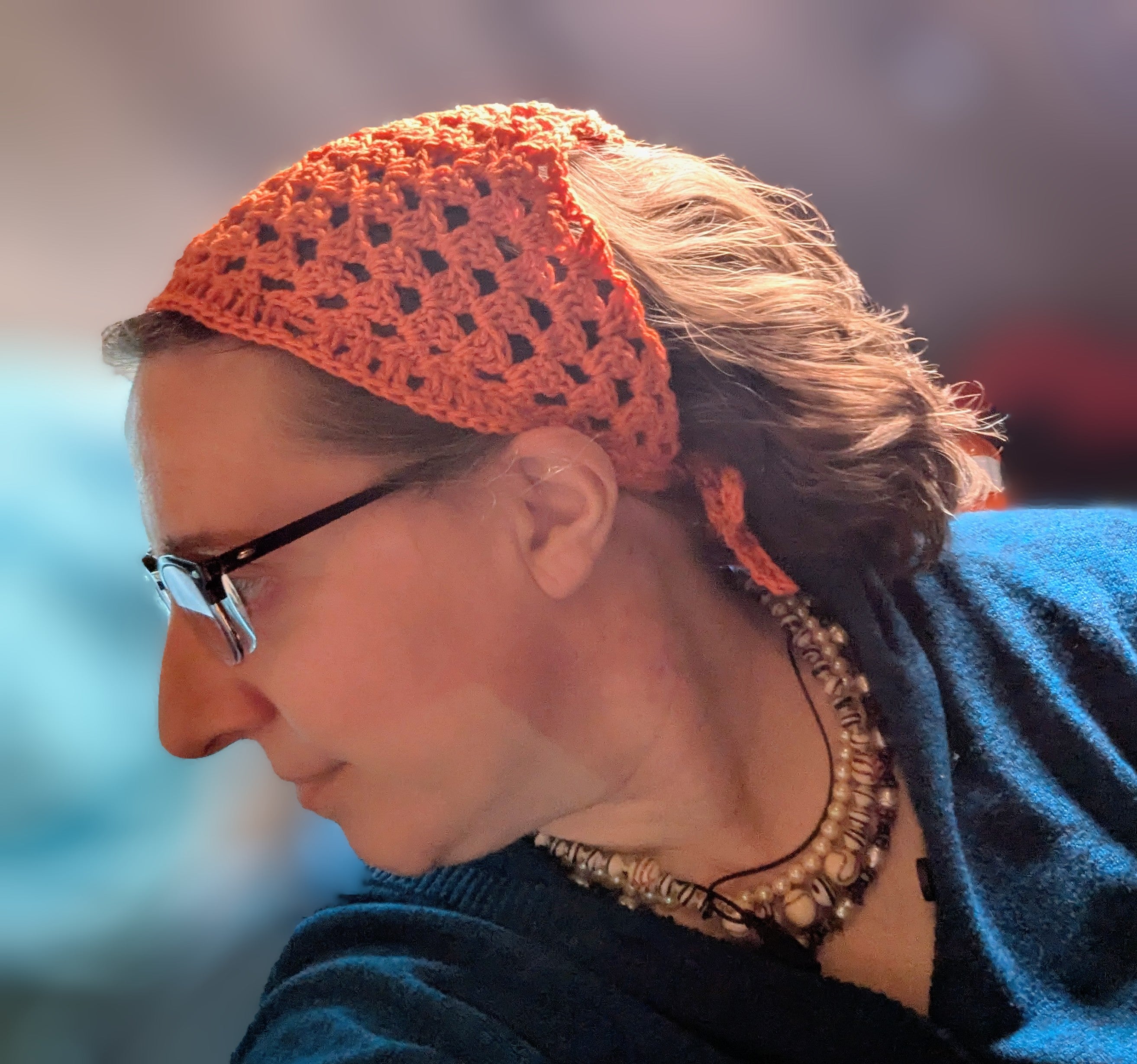 Cotton Crochet Bandana Solid Color