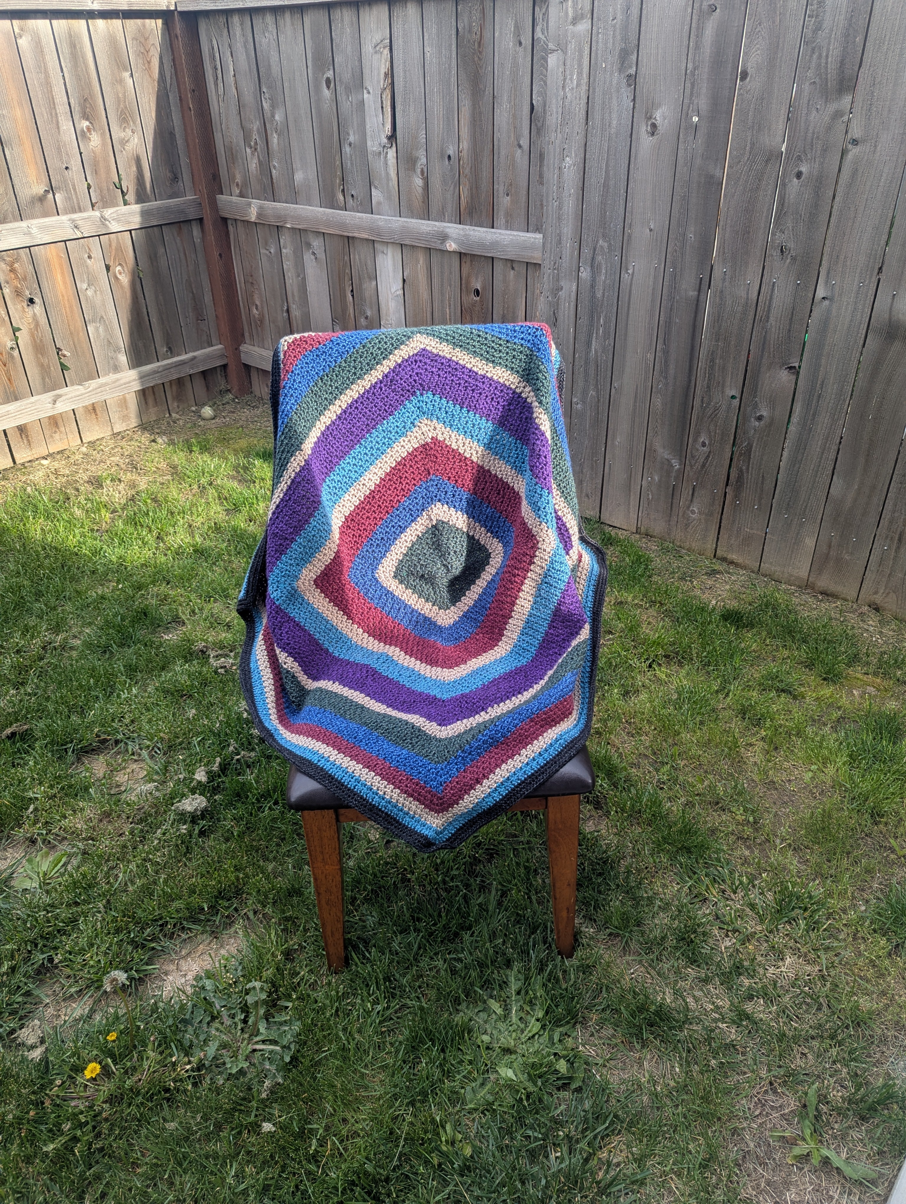 Crochet Afghan Throw Blanket Handmade