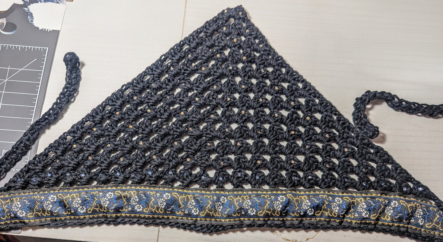 Crochet Embellished Bandanas