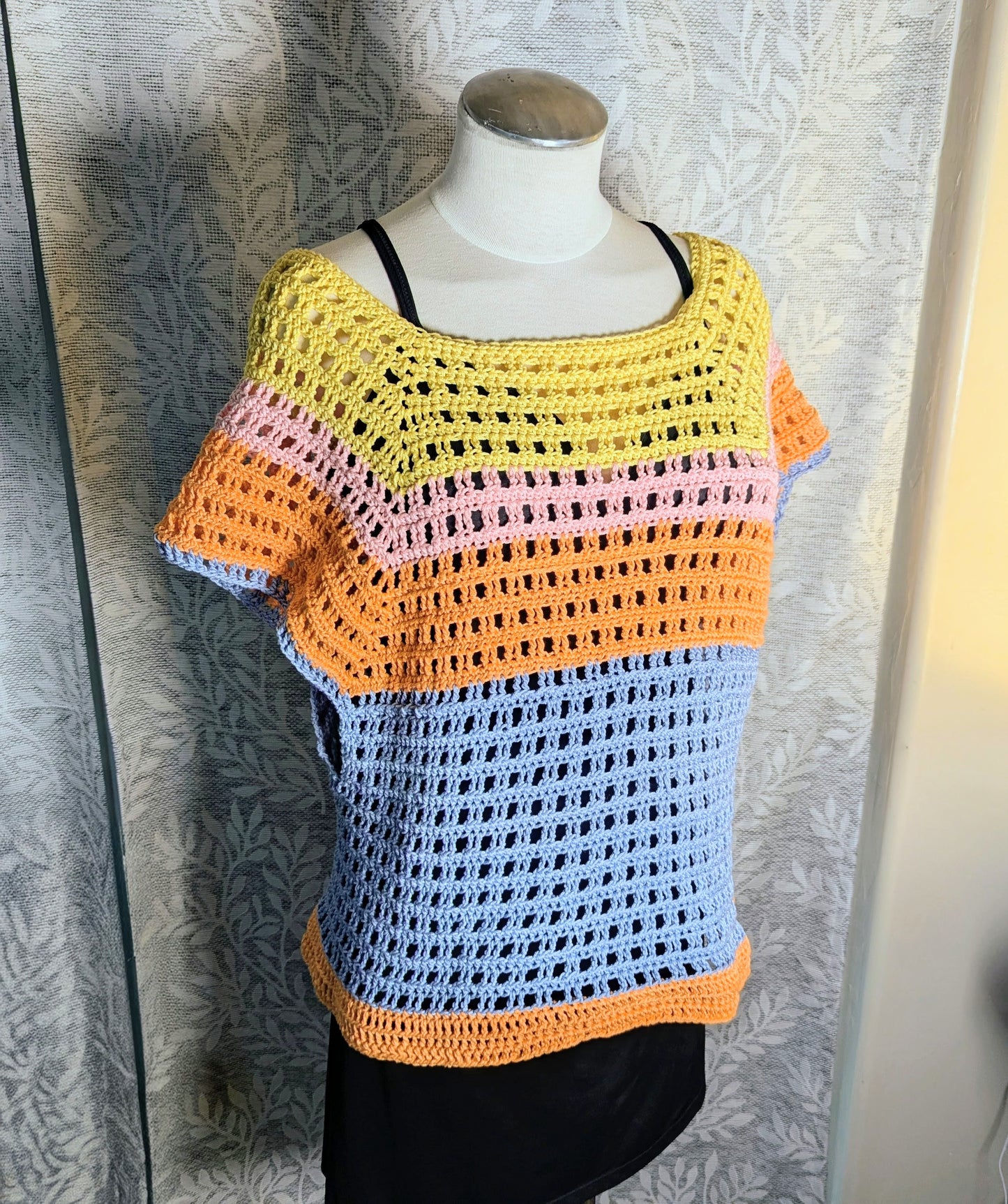 Crochet Cotton Summer Top Loose