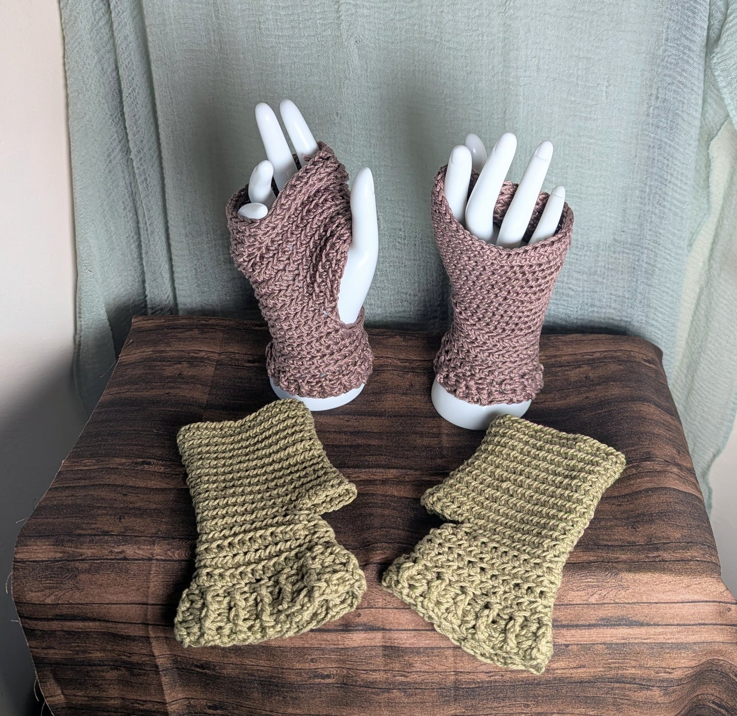 Fingerless Gloves Crochet Cotton