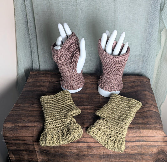 Fingerless Gloves Crochet Cotton